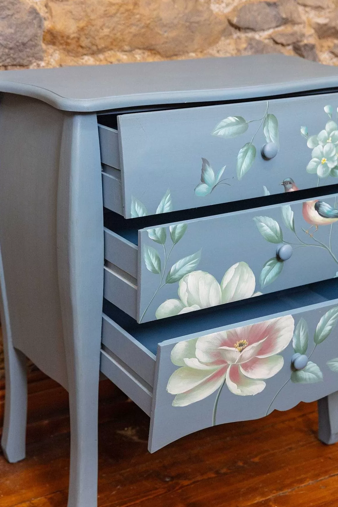 Carraig Donn HOME Vienna Navy Floral 3 Drawer Chest Fashion