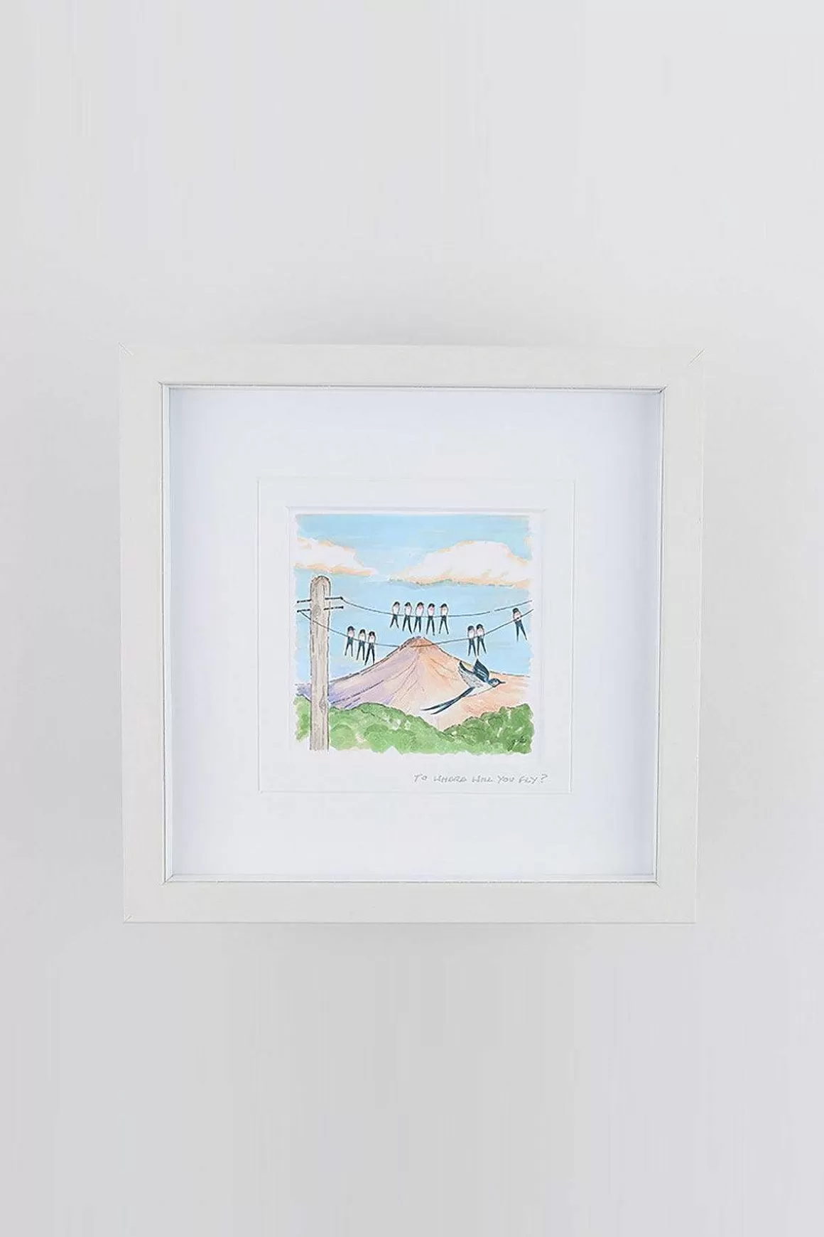 Blue Shoe Gallery Where Will You Fly Small Framed Art Print Best Sale