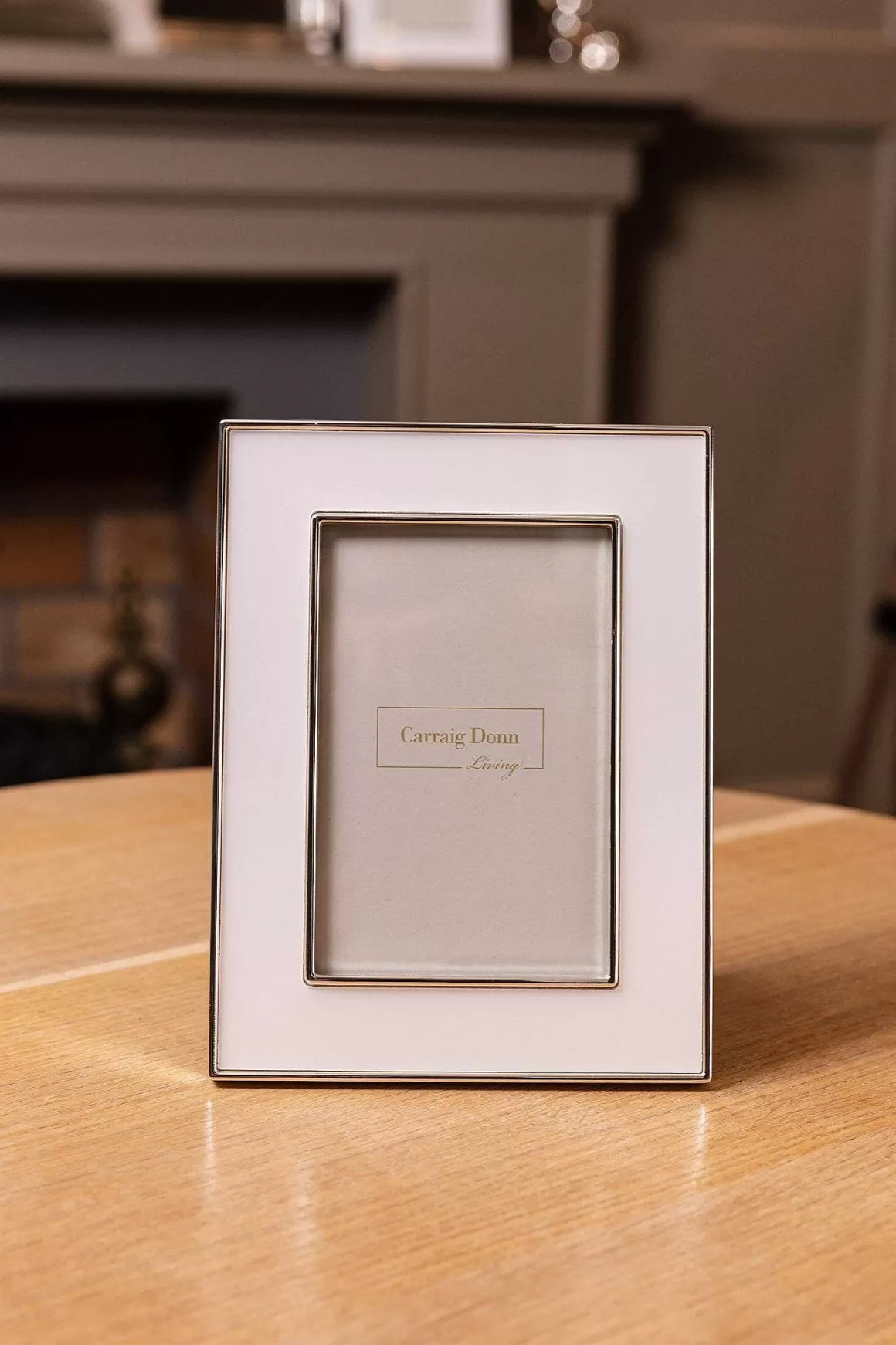 Carraig Donn Living White & Silver Trimmed Frame Clearance