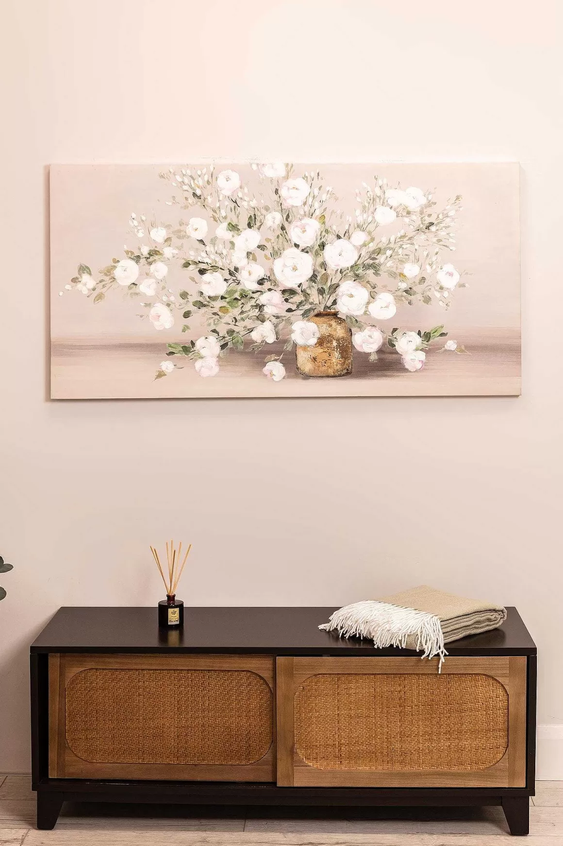 Carraig Donn HOME White Flower Posy Canvas Wall Art Online