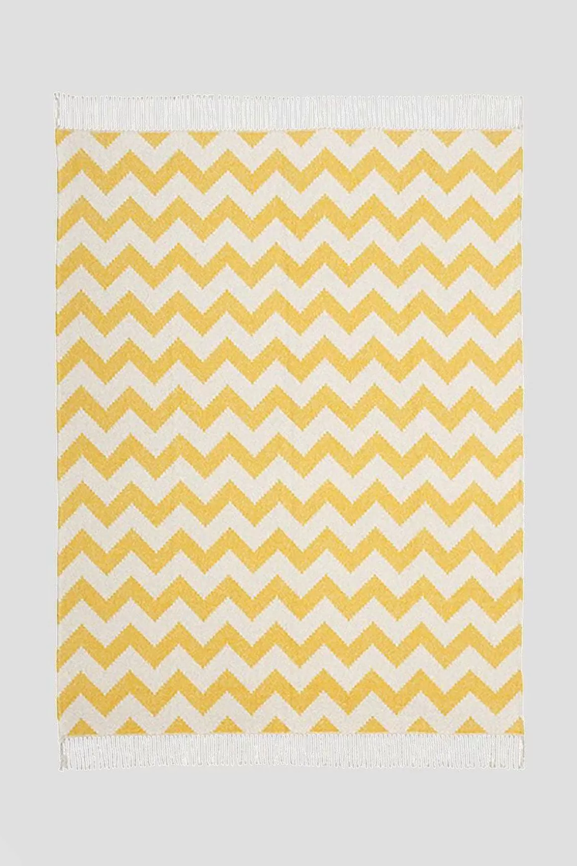 Scatter Box Ziggy Throw 127X178Cm In Ochre And Grey New